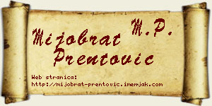 Mijobrat Prentović vizit kartica